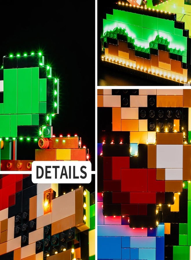 Kyglaring طقم إضاءة LED من Kyglaring متوافق مع مجموعة Lego 71438، ملحقات إضاءة لـ Super Mario World: Mario & Yoshi Nintendo Model Set، أضواء فقط، الإصدار الكلاسيكي. - Image 5